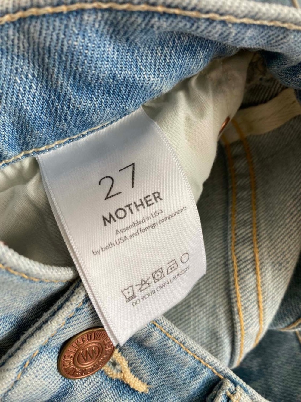 MOTHER Denim Jeans 27 Lil Lasso Sneak Ivy League Cowboy - Picture 4 of 5